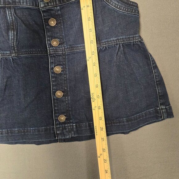 American Eagle Womens Denim Button-Up Tank Top With Crossback Straps Size M - Picture 6 of 10